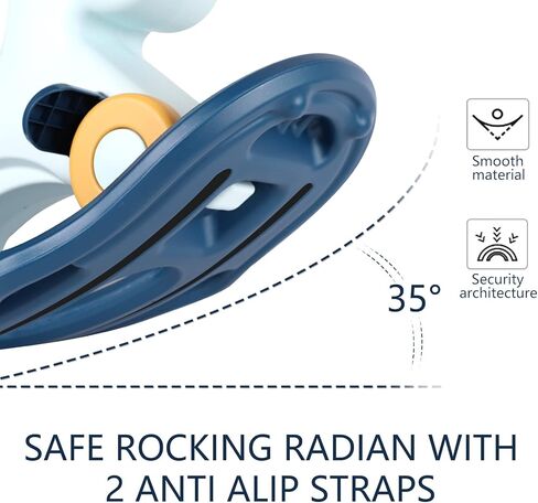 4 في 1 حصان هزاز للأطفال الصغار من 1-3 سنوات ، هدية عيد ميلاد الأطفال المتعة للأطفال 1+ أولاد ، ركوب لعبة مع لوحة توازن قابلة للفصل ومسند القدمين الدراجة مع مقبض الدفع ， الأزرق in Kuwait
