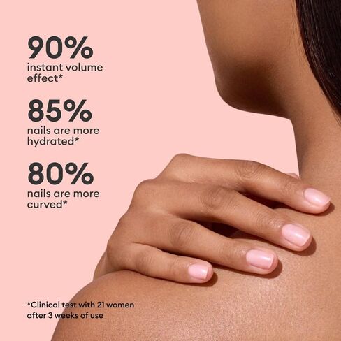 Manucurist Active Plump Nail Polish & Care - Collagen & Peach Extract - No Lamp - Nail Hydrator with Ultra-Glossy Baby Rose Shimmer for Instant Plumping Effect - Nail Volumizer - Vegan & Plant-Based in Saudi Arabia