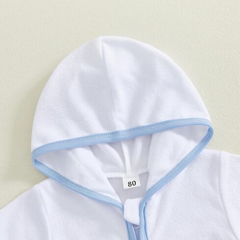 Toddler Baby Boys Girls Swim Cover Up Zipper Bathing Suit Short Sleeve Hooded Tops Shorts Set Swimwear Cover-Up Sets in Saudi Arabia
