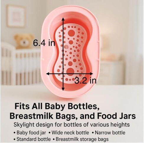 Baby Bottle Warmer for Girls – Dual Bottle Heating for Formula, Breastmilk & Baby Food, Steam Sterilizer for Bottles and Pacifiers, Accurate Temp Control for Safe, Gentle Warming in Saudi Arabia