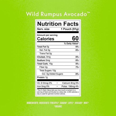 Once Upon a Farm Organic Fruit And Veggie Blend, Wild Rumpus Avocado, 3.2 Oz in Saudi Arabia
