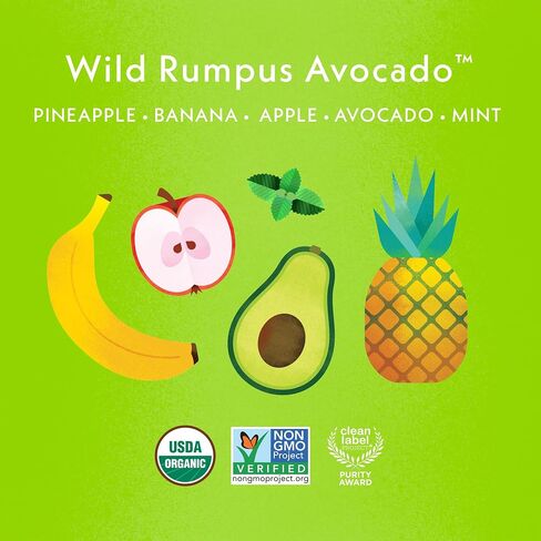 Once Upon a Farm Organic Fruit And Veggie Blend, Wild Rumpus Avocado, 3.2 Oz in Saudi Arabia