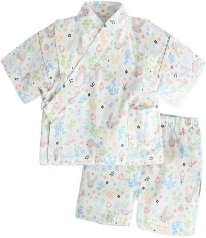 Jinbei Kids Girls Boys Top Bottom Set Kimono Baby Summer Cotton Japanese Style in Saudi Arabia