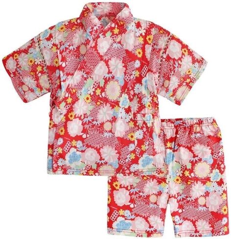 Jinbei Kids Girls Boys Top Bottom Set Kimono Baby Summer Cotton Japanese Style in Saudi Arabia