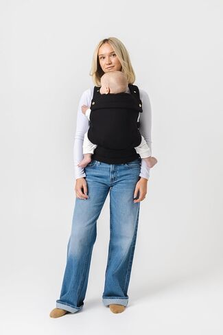 Mabē Monarch Carrier Baby Carrier - حاملة رضع منظمة من القطن الناعمة مع تصميم صحي في الفخذ ، 3 مواقف حمل للولود الجديد إلى طفل صغير (7-35 رطل) ، خفيفة الوزن وتنفس (Houndstooth) in Kuwait