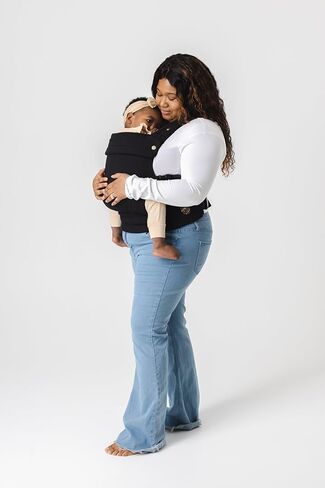 Mabē Monarch Carrier Baby Carrier - حاملة رضع منظمة من القطن الناعمة مع تصميم صحي في الفخذ ، 3 مواقف حمل للولود الجديد إلى طفل صغير (7-35 رطل) ، خفيفة الوزن وتنفس (Houndstooth) in Kuwait