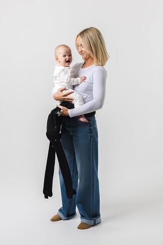 Mabē Monarch Carrier Baby Carrier - حاملة رضع منظمة من القطن الناعمة مع تصميم صحي في الفخذ ، 3 مواقف حمل للولود الجديد إلى طفل صغير (7-35 رطل) ، خفيفة الوزن وتنفس (Houndstooth) in Kuwait