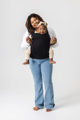 Mabē Monarch Carrier Baby Carrier - حاملة رضع منظمة من القطن الناعمة مع تصميم صحي في الفخذ ، 3 مواقف حمل للولود الجديد إلى طفل صغير (7-35 رطل) ، خفيفة الوزن وتنفس (Houndstooth) in Kuwait