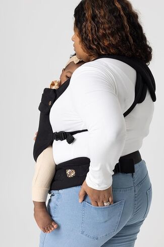 Mabē Monarch Carrier Baby Carrier - حاملة رضع منظمة من القطن الناعمة مع تصميم صحي في الفخذ ، 3 مواقف حمل للولود الجديد إلى طفل صغير (7-35 رطل) ، خفيفة الوزن وتنفس (Houndstooth) in Kuwait