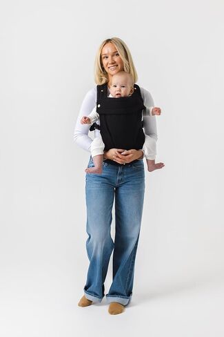 Mabē Monarch Carrier Baby Carrier - حاملة رضع منظمة من القطن الناعمة مع تصميم صحي في الفخذ ، 3 مواقف حمل للولود الجديد إلى طفل صغير (7-35 رطل) ، خفيفة الوزن وتنفس (Houndstooth) in Kuwait