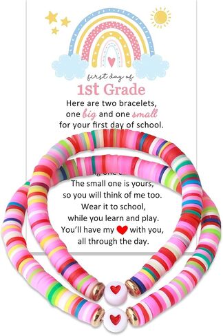 YSSHIN First Day of Kindergarten/School Bracelet Gift, Back to School Bracelet Mommy and Me in Kuwait