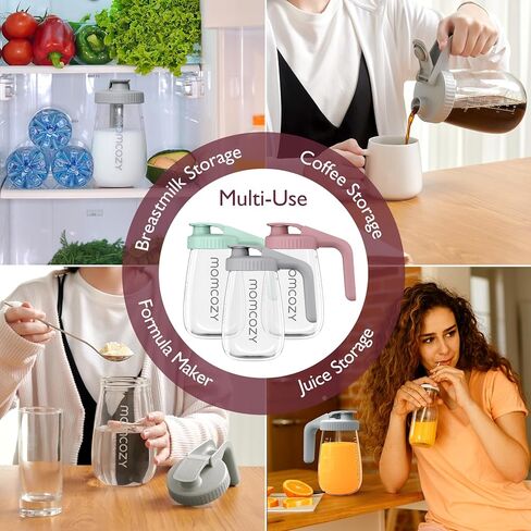 إبريق حليب الثدي Momcozy ، مقاومًا للحرارة والتأرجح المفاجئ البارد المفاجئ ، لا يوجد حاوية تخزين حليب الثلاجة الزجاجية المتساي in Saudi Arabia