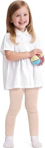 Witwot 3 Pack Baby Girls Leggings Toddler Kids Soft Cotton Pants Size 18M-5T in Kuwait