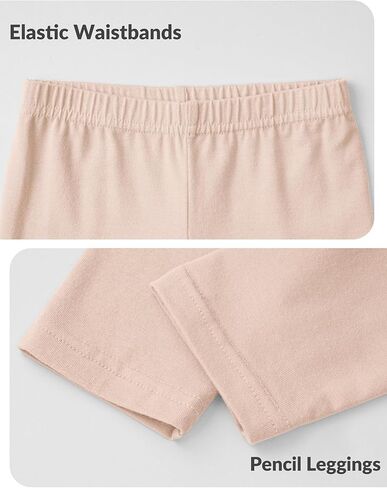 Witwot 3 Pack Baby Girls Leggings Toddler Kids Soft Cotton Pants Size 18M-5T in Kuwait