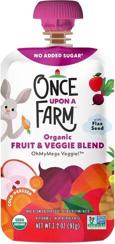 Once Upon a Farm, Organic OhMyMega Veggie, 3.2 Ounce in Saudi Arabia