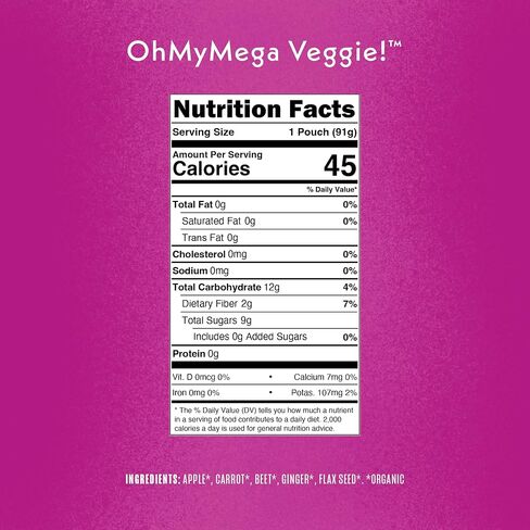 Once Upon a Farm, Organic OhMyMega Veggie, 3.2 Ounce in Saudi Arabia