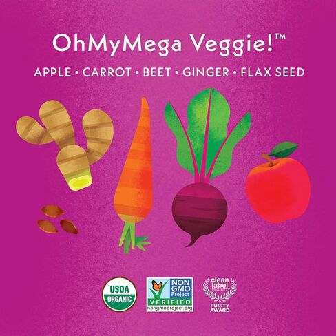Once Upon a Farm, Organic OhMyMega Veggie, 3.2 Ounce in Saudi Arabia