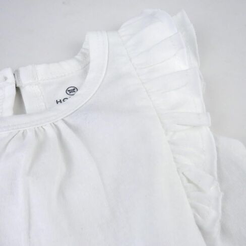 HonestBaby Flutter Tee, Tank Top with Ruffle Diaper Cover 100% Organic Cotton for Infant Baby and Toddler Girls in Saudi Arabia