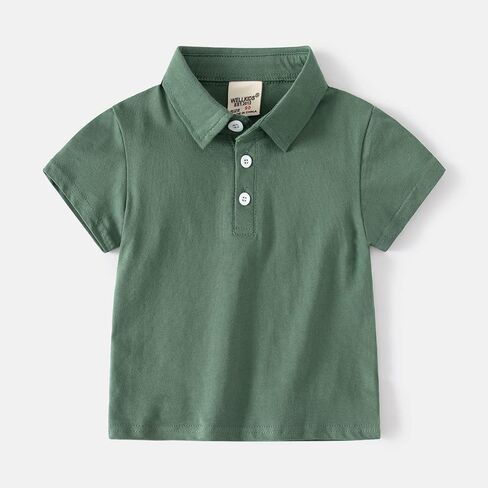 Cute Clothes for Girls Baby and Toddler Boys Classic Short Sleeve Polo Shirt Summer Solid Color Dress in Saudi Arabia