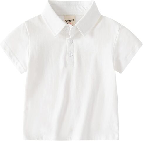 Cute Clothes for Girls Baby and Toddler Boys Classic Short Sleeve Polo Shirt Summer Solid Color Dress in Saudi Arabia