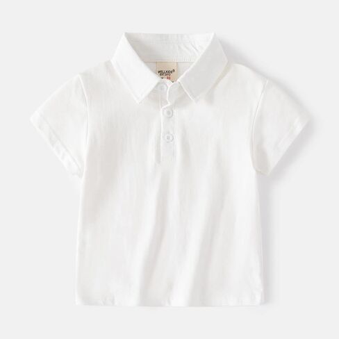 Cute Clothes for Girls Baby and Toddler Boys Classic Short Sleeve Polo Shirt Summer Solid Color Dress in Saudi Arabia