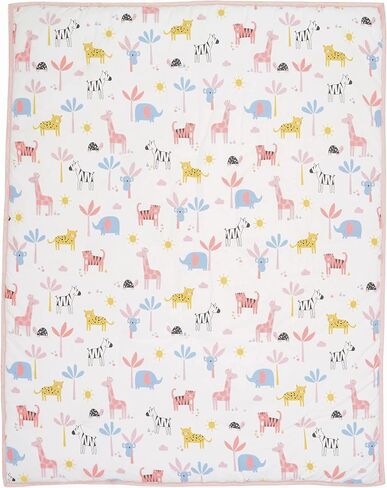 Lambs & Ivy Snuggle Pastel Pastel Safari Cotton Jersey 5 قطع مجموعة أسرة سرير in Saudi Arabia