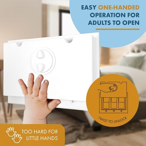 HomeStar Safety Light Switch Guard | Triple Rocker Style | Child Proof Light Switch Plate | Tamper-proof Switch Protection | Switch Lock Cover | 3D-Printed in Saudi Arabia