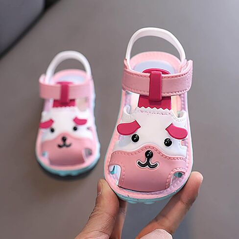 Infant Boys Girls Anti Slip Cartoon Dog Sandals for Outdoor Walking Summer Closed Toe Soft Sole Sport Sneakers in Saudi Arabia