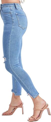 YMI Women's Junior Vintage Dream High-Rise Straight Ankle Jean in Saudi Arabia