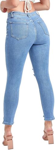 YMI Women's Junior Vintage Dream High-Rise Straight Ankle Jean in Saudi Arabia
