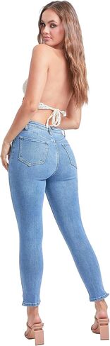 YMI Women's Junior Vintage Dream High-Rise Straight Ankle Jean in Saudi Arabia