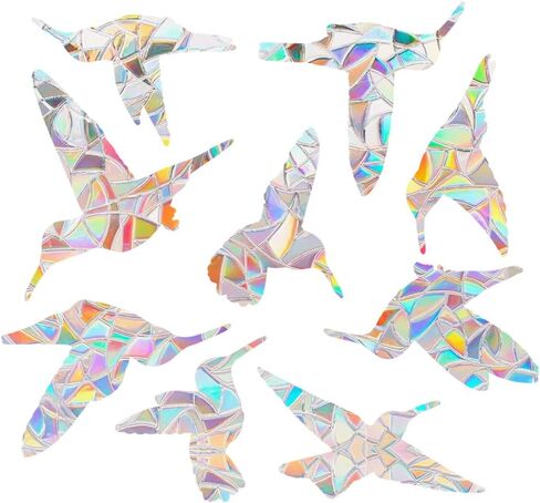 Bird Anti-Collision Window Stickers，Prism Window Cling，Electrostatic Rainbow Windows Stickers 、Used to Stop Birds from Hitting Windows (Bird -Style G) in Saudi Arabia
