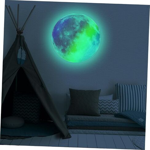 DOITOOL Boys Stickers Fluorescent Moon Sticker Pvc Wall Decals for Bedroom Wall Sticker Window Sticker Child in Saudi Arabia