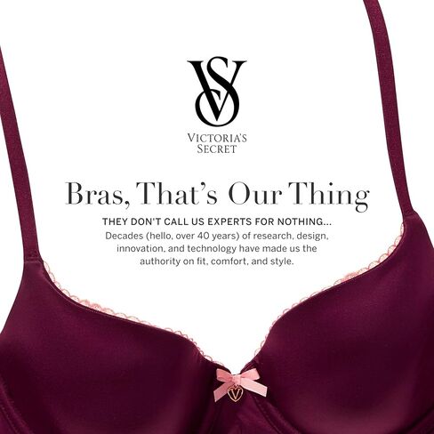 Victoria's Secret Everyday Comfort T Shirt Demi Bra, Lace, Bras for Women, Body by Victoria Collection, Marzipan (38D) in Saudi Arabia