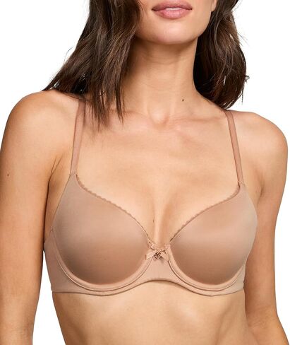 Victoria's Secret Everyday Comfort T Shirt Demi Bra, Lace, Bras for Women, Body by Victoria Collection, Marzipan (38D) in Saudi Arabia