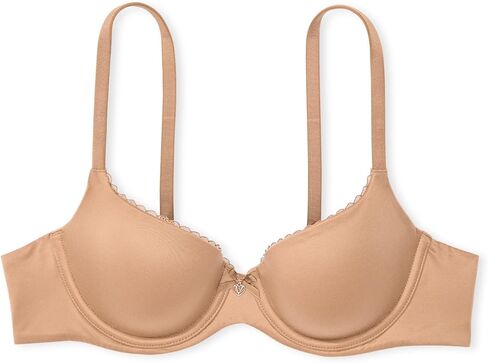 Victoria's Secret Everyday Comfort T Shirt Demi Bra, Lace, Bras for Women, Body by Victoria Collection, Marzipan (38D) in Saudi Arabia