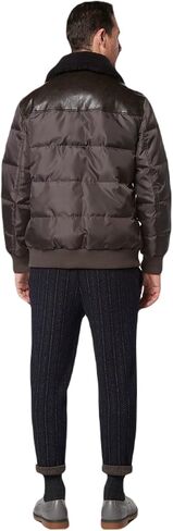 Andrew Marc Women's Mid-Length Hooded Dule with Patch Pockets Donohue Duel Zipper Front in Saudi Arabia