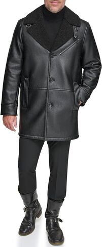Andrew Marc Women's Mid-Length Hooded Dule with Patch Pockets Donohue Duel Zipper Front in Saudi Arabia