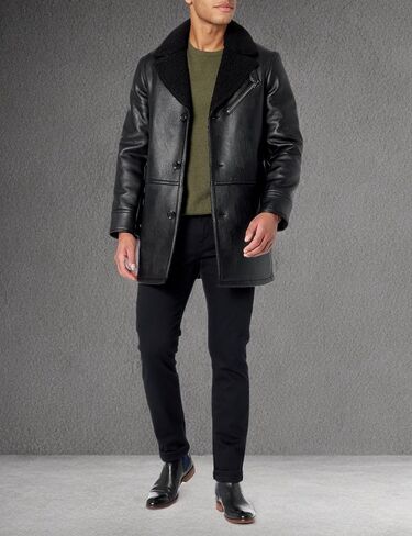 Andrew Marc Women's Mid-Length Hooded Dule with Patch Pockets Donohue Duel Zipper Front in Saudi Arabia