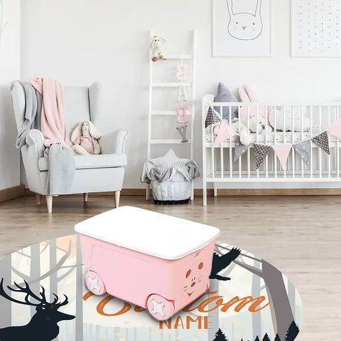 Custom Nursery Crib Bedding Set: Personalized Name 4 Piece Orange Sika Deer Design Baby Crib Sets for Baby Girls - Toddler Double Layer Blanket Set, Comfortable Crib Bed Sheets for Baby Toddlers in Kuwait