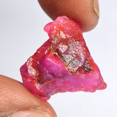 GEMHUB Natural Red Ruby 34.50 Ct. Certified Mineral Rock Rough Ruby Healing Energy Crystal Gem DR-740 in Saudi Arabia
