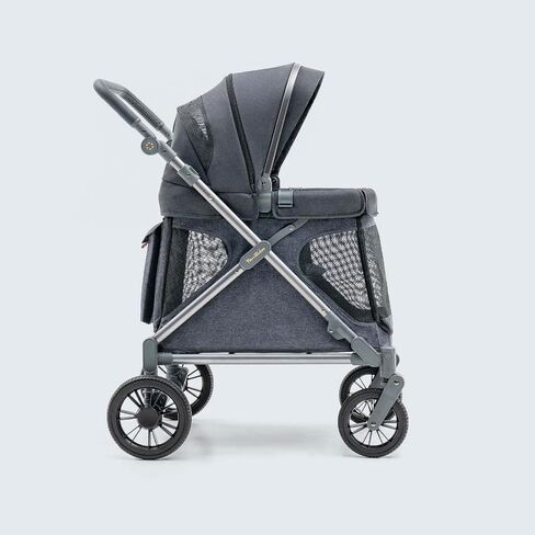 Familidoo Q1 Multi-Use Kids Wagon Stroller – Foldable, Lightweight & All-Terrain for Kids & Pets – 5-Point Safety Harness, Rain Cover & Compact Travel Design – Supports Up to 132 lbs (Ash Rose) in Saudi Arabia