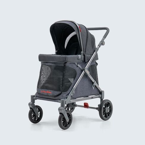 Familidoo Q1 Multi-Use Kids Wagon Stroller – Foldable, Lightweight & All-Terrain for Kids & Pets – 5-Point Safety Harness, Rain Cover & Compact Travel Design – Supports Up to 132 lbs (Ash Rose) in Saudi Arabia