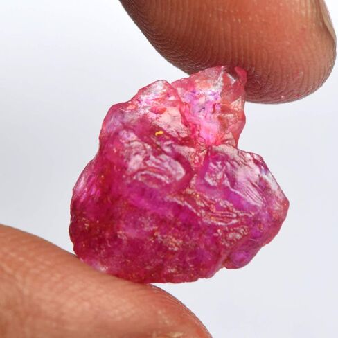 GEMHUB Natural Red Ruby 34.50 Ct. Certified Mineral Rock Rough Ruby Healing Energy Crystal Gem DR-740 in Saudi Arabia