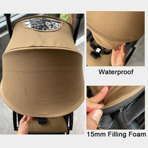 Stroller Accessories Canopy, Seat Cushion & Seat Base Compatible with Babyzen YOYO Strollers, Pushchair Accessories Replacement Kit, Waterproof Fabric (Aqua Blue) in Saudi Arabia