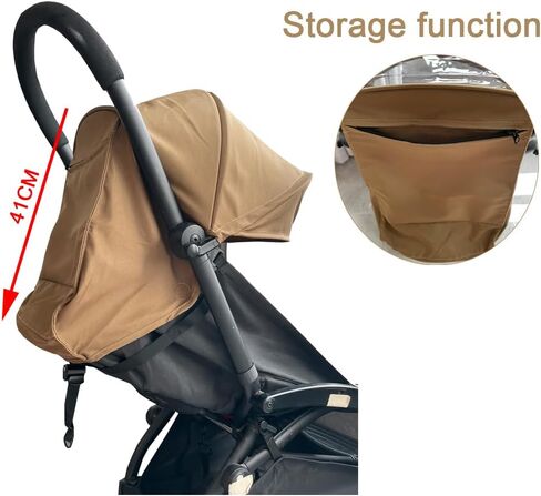 Stroller Accessories Canopy, Seat Cushion & Seat Base Compatible with Babyzen YOYO Strollers, Pushchair Accessories Replacement Kit, Waterproof Fabric (Aqua Blue) in Saudi Arabia