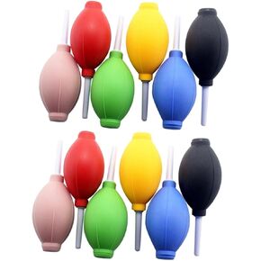 Mikikit 12pcs Air Blower Cleaning Kit Squeeze Pump for Sensor Dust Removal TPE Material Lightweight and for Cameras and Electronics
