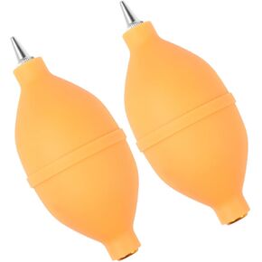 2pcs Yellow Silicone Dust Blower Pump Squeeze Bulb Cleaning Tool for Camera Computer and Care Dust Removal Without Direct