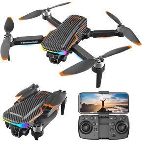 Top Carbon Brazing Dimension 8K HD Triple Lens Drone , Suitable for adults。Headless Mode, Optical Flow Positioning Hover, Upgraded Brushless Power, 360° Infrared Obstacle Avoidance, 50 Minutes Long Lasting Endurance