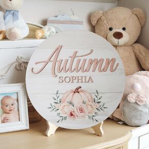 علامة Mallard Duck Wooden Name Sign - Decored Baby Baby Doct - Art Custom Insery Wall - GELBORN GIFT FOR KIRDS -